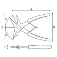 エスコ 2ー9/6ー9mm 内外兼用スナップリングプライヤー EA590CM-1A 1個（直送品）