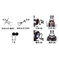 エスコ 20ー52/20ー55mm 内外兼用スナップリングプライヤー EA590CM-3 1本（直送品）