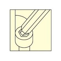 エスコ 2x 48mm [BallーHex]キーレンチ(ノンスパーキング) EA643BR-2 1個（直送品）
