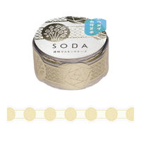 キングジム 透明マスキングテープ SODA（ソーダ）ギフト 幅20mm CMTDH20-001 1個
