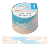 キングジム 透明マスキングテープ SODA（ソーダ）ミズアソビ 幅30mm CMT30-020 1個