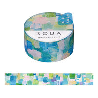 キングジム 透明マスキングテープ SODA（ソーダ）タペストリー 幅20mm CMTG20-001 1個
