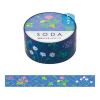 キングジム 透明マスキングテープ SODA（ソーダ）レンガ 幅20mm CMT20-017 1個