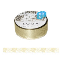 キングジム 透明マスキングテープ SODA（ソーダ）カーテン 幅15mm CMTDH15-001 1個