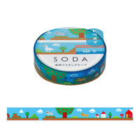 キングジム 透明マスキングテープ SODA（ソーダ）ドット 幅10mm CMT10-010 1個