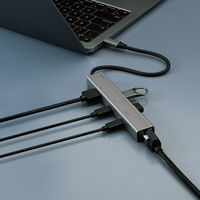 ナカバヤシ Type-C 6in1 スリムドッキングステーション/グレー UD-C07GY 1個