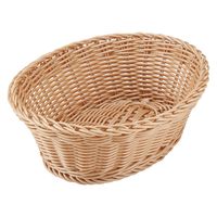 シービージャパン 洗えるバスケット ルンド オーバル キャラメル 1セット（3個）