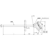アズビル 汎用熱電対端子箱タイプ温度センサ YYC3J10200B1F000 1個（直送品）