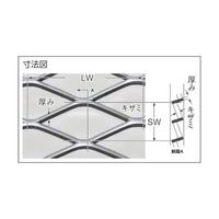 奥谷金網製作所 鉄エキスパンドメタル XSー41 914×914 EX-SS-XS41-T1.6-914X914 1枚 62-8885-62（直送品）