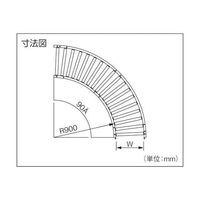 三鈴工機 スチールローラコンベヤMS60B型 径60.5X2.8T幅200 1M MS60B-201510 1台 62-8960-03（直送品）