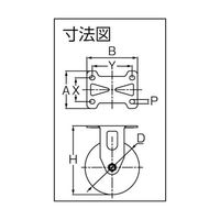 サムソンキャスター サンドイッチクッションキャスター 固定ナイロンゴム車 100mm TP5040R-01-NSR-SD 1個（直送品）