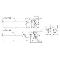 アズビル シース形熱電対端子箱タイプ温度センサ YYF2J48100B12000 1個（直送品）