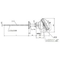 アズビル サニタリー仕様測温抵抗体端子箱タイプ温度センサ YYQS5P615NO31001 1個（直送品）