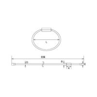 水本機械製作所 ステンレス ワイヤーキャッチ 全長385mm CW3120 1個 63-1105-29（直送品）