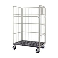 ワコーパレット カーゴプレスタ観音扉付1100×800×1700床プラ ベージュ色 WKP-1180-KT 1台 61-3129-85（直送品）