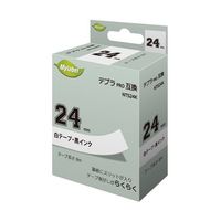 NinestAO 白地ラベル 24mm 黒文字 8m NTS24K(x1) 1個 64-9604-57（直送品）