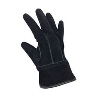 小野商事 牛床革手袋 オイル加工 外縫い 内綿 黒王 Mサイズ AG4811-M 1双 65-0306-75（直送品）
