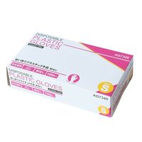 小野商事 プラスチック手袋 パウダーフリー 100枚入×20箱 Sサイズ AG7340-20-S 1ケース(2000枚)（直送品）