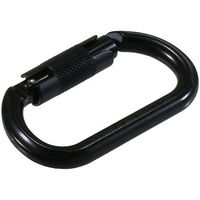 コンヨ アルミ製カラビナ オーバル 黒 TAL124TB 1個 63-5436-32（直送品）