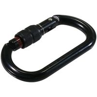 コンヨ アルミ製カラビナ オーバル 黒 TAL124SB 1個 63-5436-33（直送品）