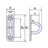 ひめじや ステンレス オープンパッドアイ #5 OPD-5 1個 63-5461-86（直送品）