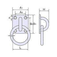 ひめじや ステンレス アイプレート丸カン #8 PR-8 1個 63-5461-91（直送品）