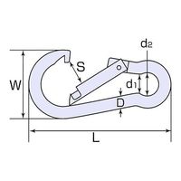 ひめじや スプリングフックS #7 SS-7 1個 63-5462-47（直送品）