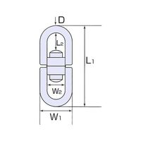 ひめじや ステンレス スイベル #8 YT-8 1個 63-5462-85（直送品）