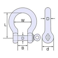 ひめじや ステンレス オタフクシャックル #10 BS-10 1個 63-5463-06（直送品）
