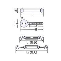 ひめじや ターンバックル アイ式 #4 TB-4E 1個 63-5463-38（直送品）