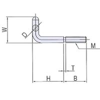 ひめじや Lフックボルト #10 LFB-10 1個 63-5463-88（直送品）
