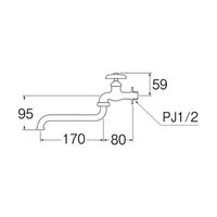SANEI 自在水栓 A10J-13 1個 63-2073-96（直送品）