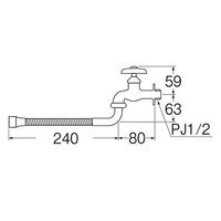 SANEI ベンリー自在水栓 130×390×50mm JA18A2-13 1個 63-7896-78（直送品）