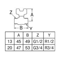 SANEI ボールバルブ 呼び径13mm V61B-13 1個 63-9643-47（直送品）