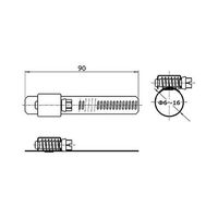 SANEI ステンホースバンド 2個入 90mm PD10-3S 1セット(2個) 63-7902-94（直送品）