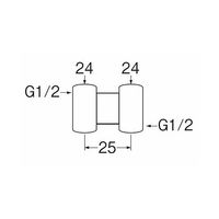 SANEI 両ナット付アダプター PT83-13 1個 63-7900-94（直送品）