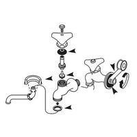 SANEI 自在水栓取替パーツ PP90-1S-13 1セット 63-7898-83（直送品）