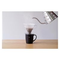 HARIO (ハリオ) マグカップ 300ml フタ付き 保温 ブラック SMF-300-B 1個