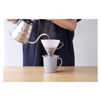 HARIO (ハリオ) マグカップ 300ml フタ付き 保温 グレー SMF-300-GR 1個