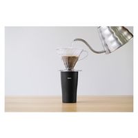 HARIO (ハリオ) タンブラー300ml フタ付き 保温 ブラック STF-300-B 1個