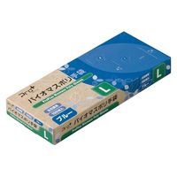 宇都宮製作 プロプラスバイオマスポリ手袋(ブルー) L LPE0141SE-BBL 1箱(100枚入)