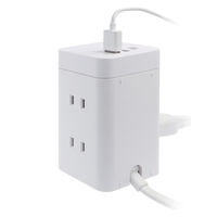 磁気研究所 コンパクトサイズ タワー型電源タップ HD-AC6U3WH 1個