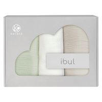 【kerata/ケラッタ】 イブル おくるみ ガーゼ グリーン1枚＆ベージュ1枚＆ホワイト1枚 1セット（1袋（3枚）×2）