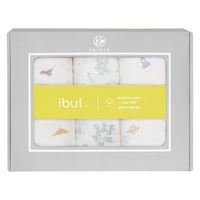 【kerata/ケラッタ】 イブル おくるみ ガーゼ 宇宙1枚＆ダイナソー1枚＆リーフ1枚 1セット（1袋（3枚）×2）