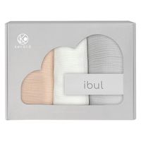 【kerata/ケラッタ】 イブル おくるみ ガーゼ ピンク1枚＆グレー1枚＆ホワイト1枚 1セット（1袋（3枚）×2）