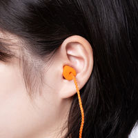 【耳栓】丸紅フォレストリンクス「現場のチカラ」耳栓 紐つき オレンジ 1セット（100組：1組×10袋×10袋） オリジナル