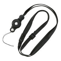 MSソリューションズ 汎用 フィンガーリング付き ネックストラップ ブラック BS-NSFR01BK 1個