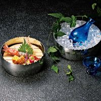 ヤマコー ステンレス槌目 浅型盛鉢 小 23981 1個（直送品）