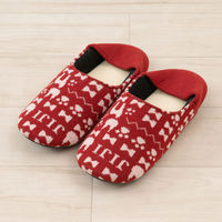 センコー 魔女の宅急便 ジジかかとニット スリッパ 約22-24cm レッド MZB231013 1足（直送品）