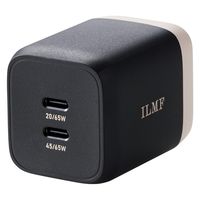 USB充電器 タイプC PD 65W USB-C×2 ILMF ブラック MPA-ACCP43BK-IL エレコム 1個